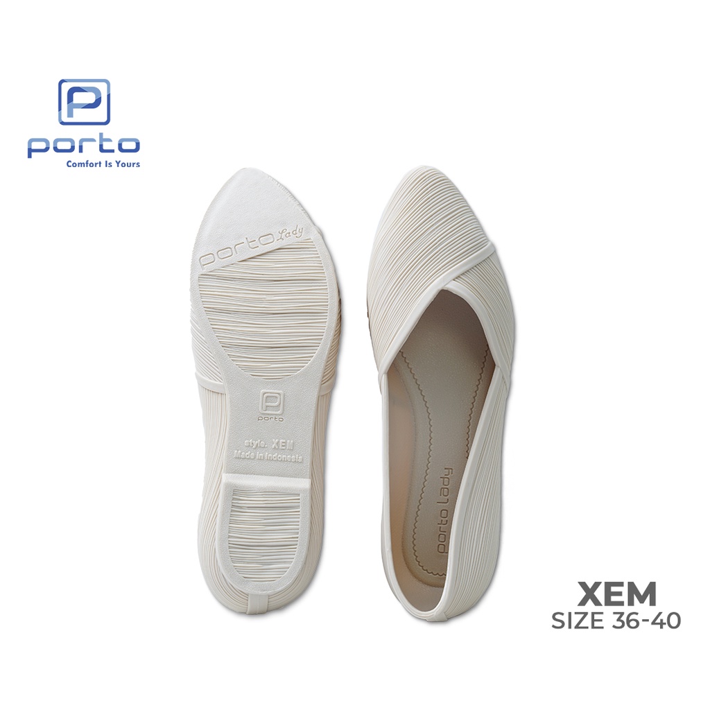 XEM - Porto Lady Flatshoes Sepatu Flat Wanita Terbaru Anti Slip Model Korea Nyaman dan Tahan Lama Poto Lady