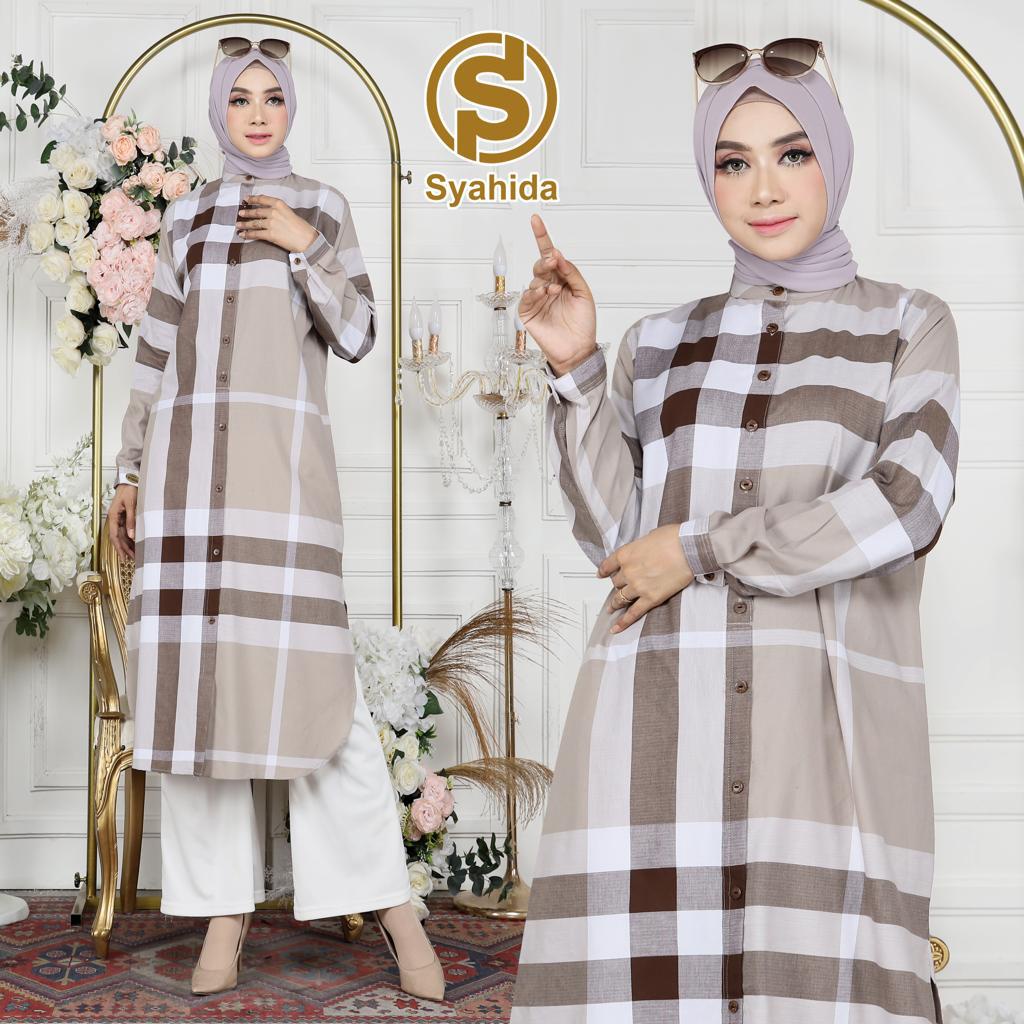 TUNIK SYAHIDA | KATUN BLUEBERRY | TUNIK TERBARU