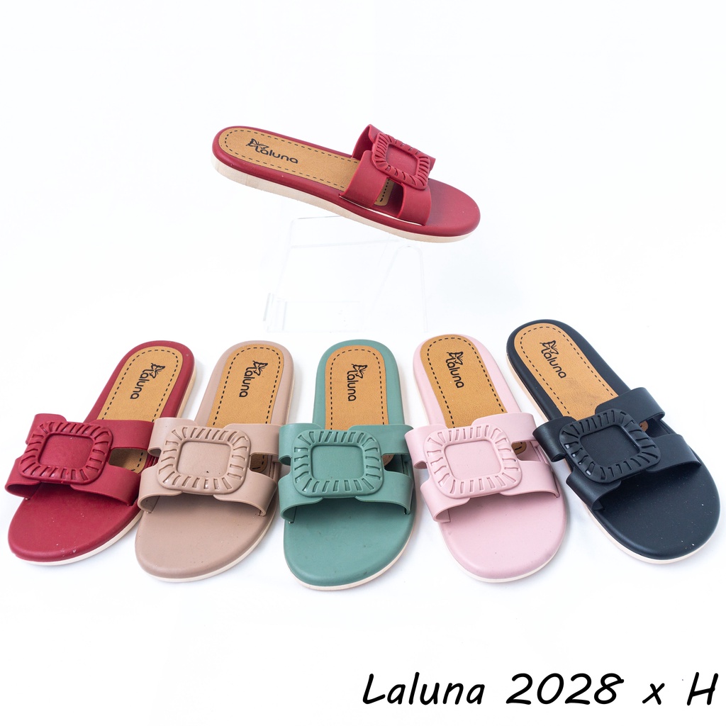 Ready COD Sandal 2028 Kordelia Wanita Selop Kotak Laluna  Nyaman dipakai