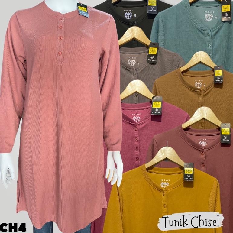 [WNR.25Au22ᶜ] Tunik Kaos Chisel Phenomenal Jumbo Tunic Lengan panjang Polos