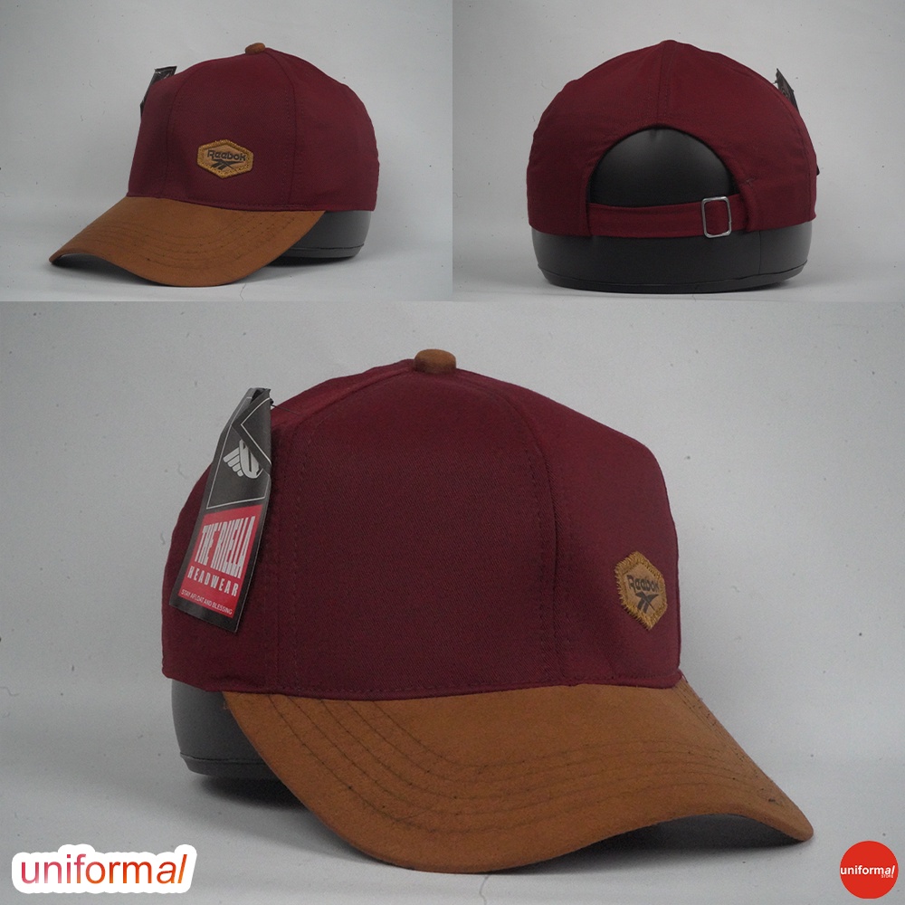 TOPI BASEBALL PRIA WANITA UNISEX KOMBINASI WARNA MERAH / CREM / HITAM / SNAPBACK / OBRAL / TERMURAH / TOPI BISBOL / POLOS