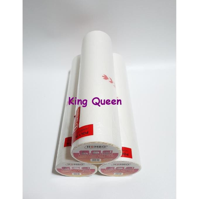 

BARANG BARU Plastik Laminating Hombo Roll Glossy 330mm x 32Mic x 150m