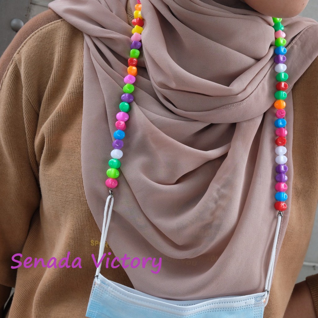 Senada Victory Konektor Masker Rainbow Tali Masker Kalung Handmade