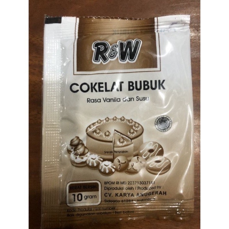 RW coklat bubuk bahan baking 10g