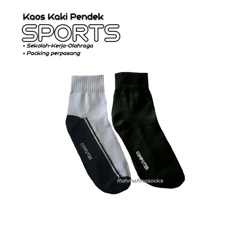 Kaos kaki Pendek  Sport Sekolah Kerja