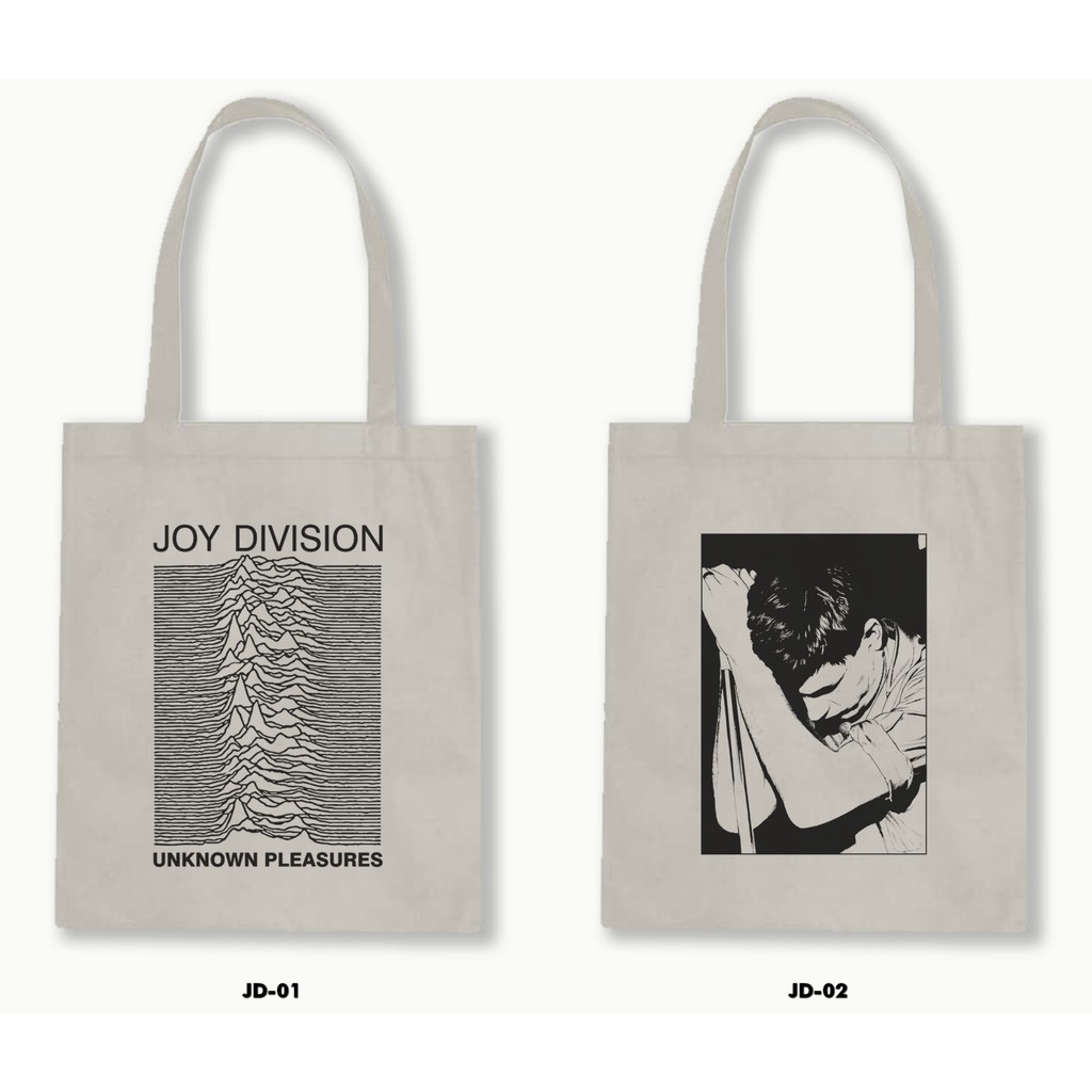 Tas Tote Bag Resleting Kanvas/Blacu  - Joy Division
