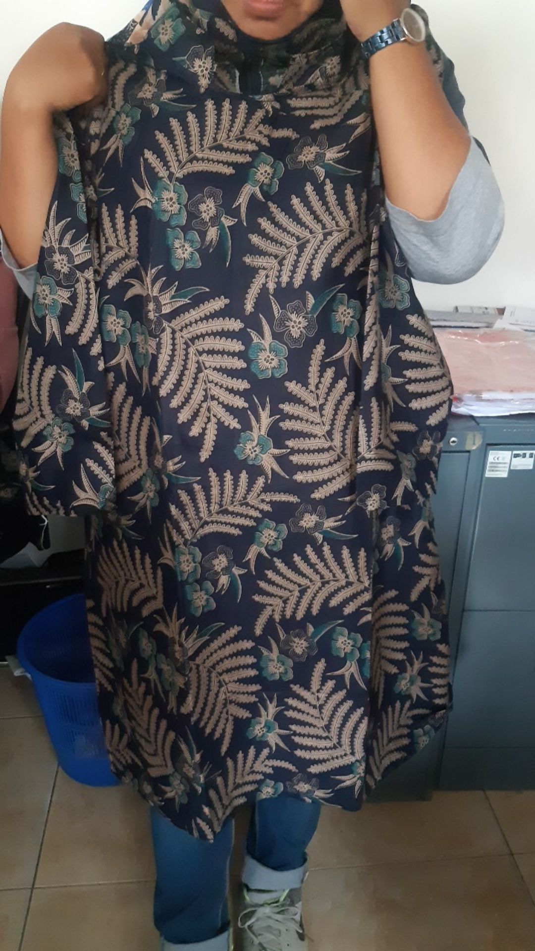 M-l-xl-xxl Batik Tunik Wanita Asj Sa Hrb026 Kenongo Pekalongan Sogan Tulis