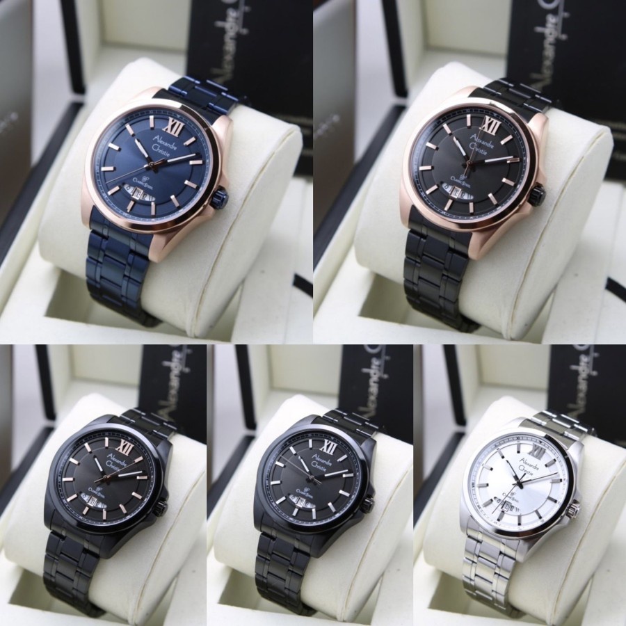 JAM PRIA ALEXANDRE CHRISTIE AC 8659 AC8659 BLACK TERBARU ORIGINAL