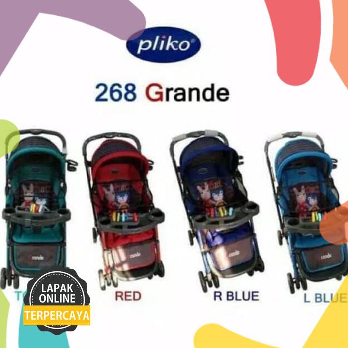 Promo Stroller Pliko Grande 268 - Merah Jaminan Mutu