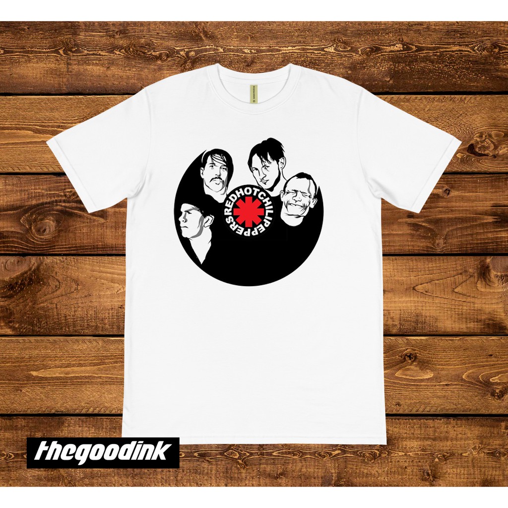 Kaos Red Hot Chili Peppers Band Art 2 Putih - Original Gildan T-shirt DTG Print