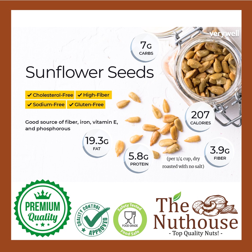 100gr Sunflower Seeds Roasted / Biji Bunga Matahari Panggang (Oven)