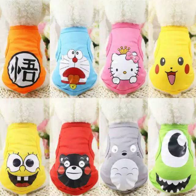 Pet Clothes &quot;CARTOON SERIES&quot; Baju Emoticon Cat Dog