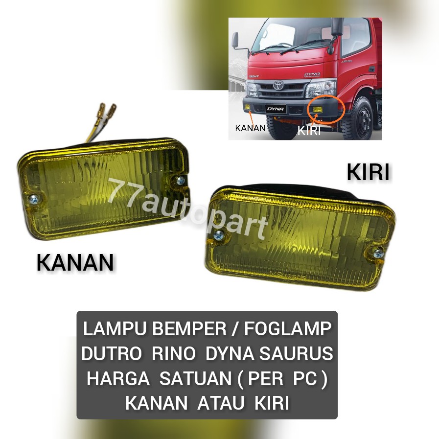 lampu bemper foglamp dutro rino dyanasaurus lampu kabut