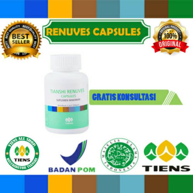 Tiens Renuves / Menormalkan mata minus dalam 1 bulan / Paket 1 Botol Renuves Isi 150 kapsul
