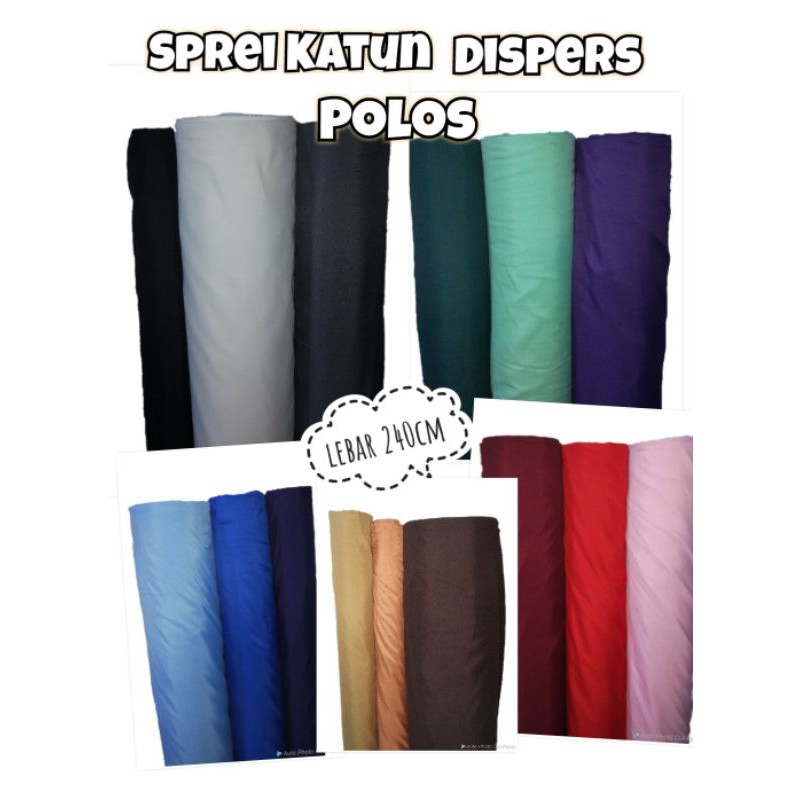 Bahan kain katun halus sprei seprei/gorden gordyn dispers polos/katun polos meteran