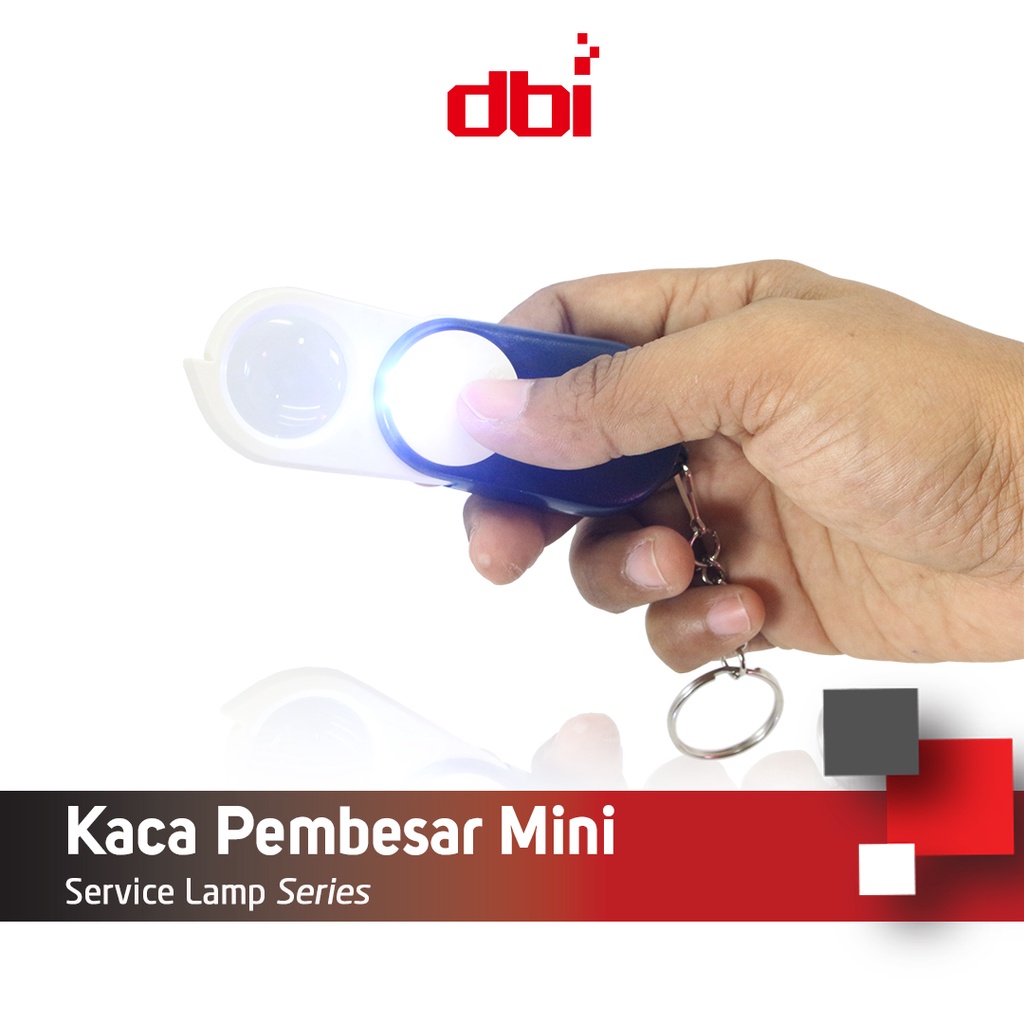 KACA PEMBESAR + LAMPU LED MINI 10X (GANT. KUNCI)