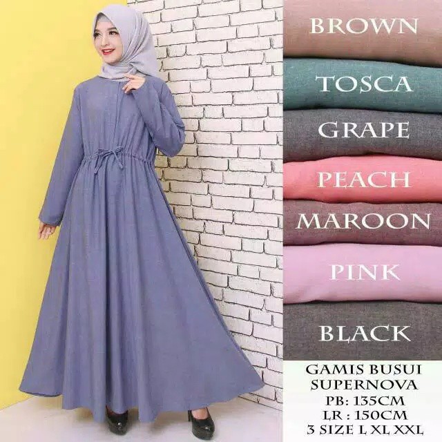 Promo gamis polos busui Limited