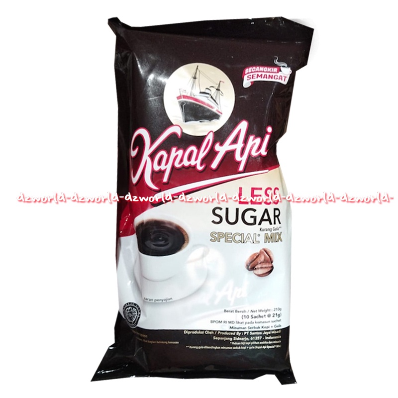 Kapal Api Less Sugar Isi 10sachet Kopi Bubuk Special Mix Kapalapi Tanpa Gula Lesssugar Kapalapi