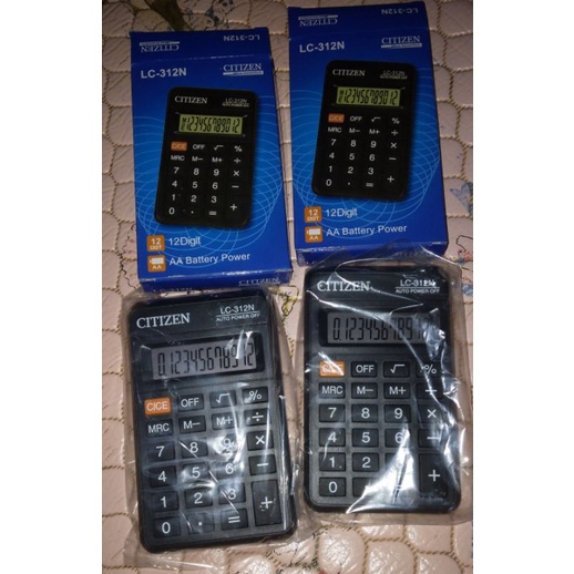 

Kalkulator Citizen 12 digit Baterai AA