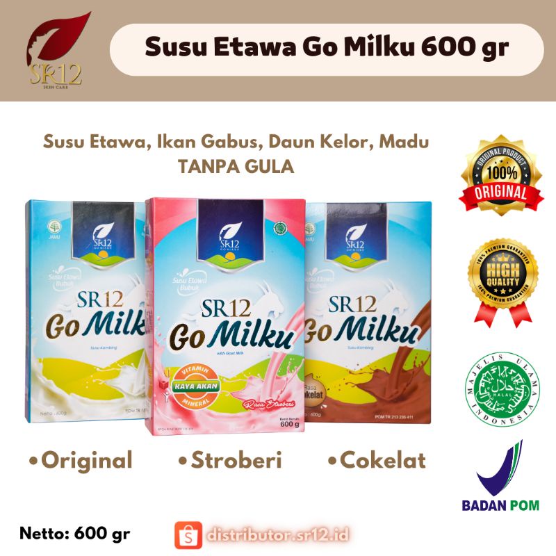 

Gomilku 600gr Susu Kambing Etawa Go Milku SR12 Kambing Murni Low Fat Penggemuk Badan Anak Penambah Berat Badan Anak hingga Lansia