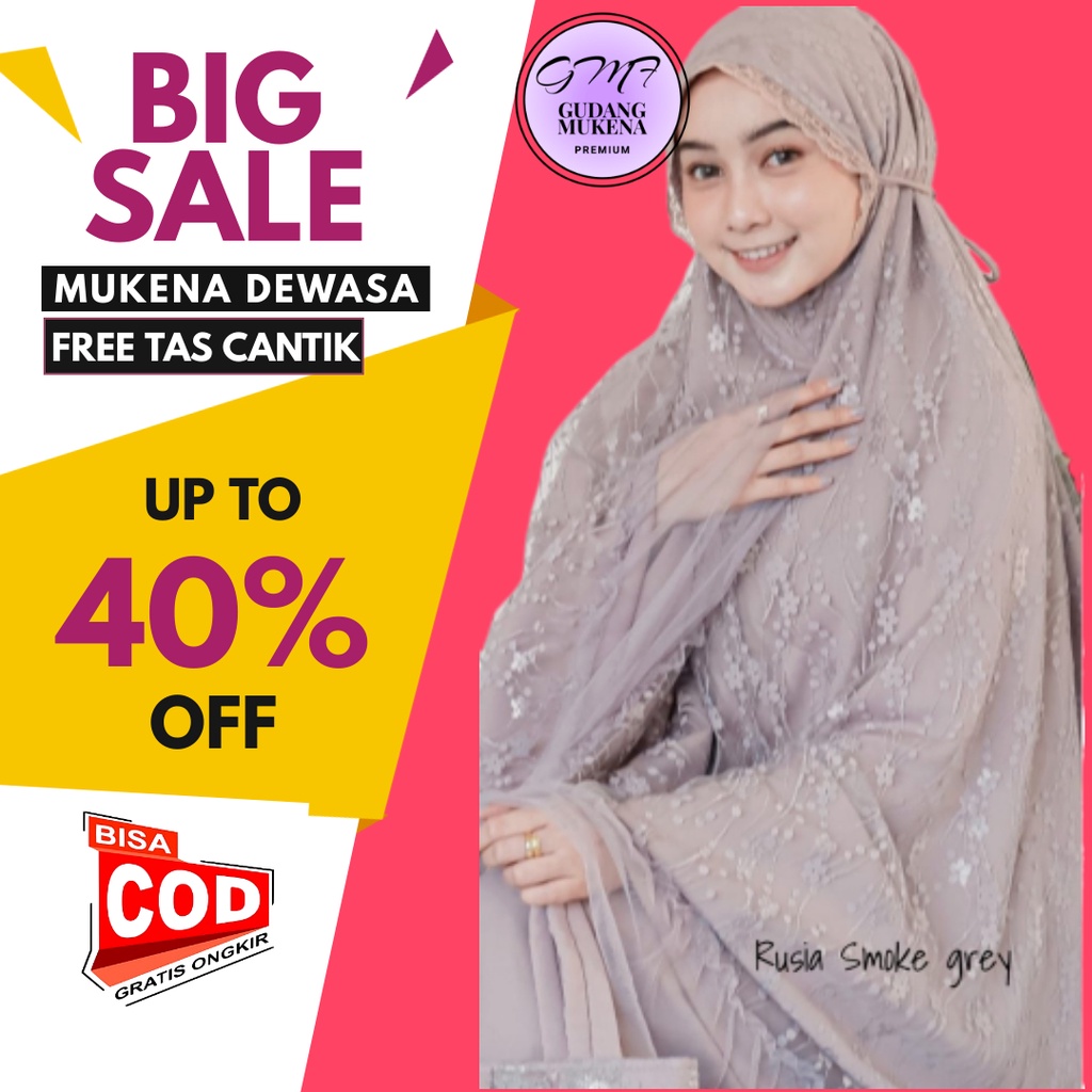 Mukena Eksklusif Brukat Brokat Full Renda Bahan Rayon Mewah Elegan Wanita Dewasa Jumbo Branded Ori