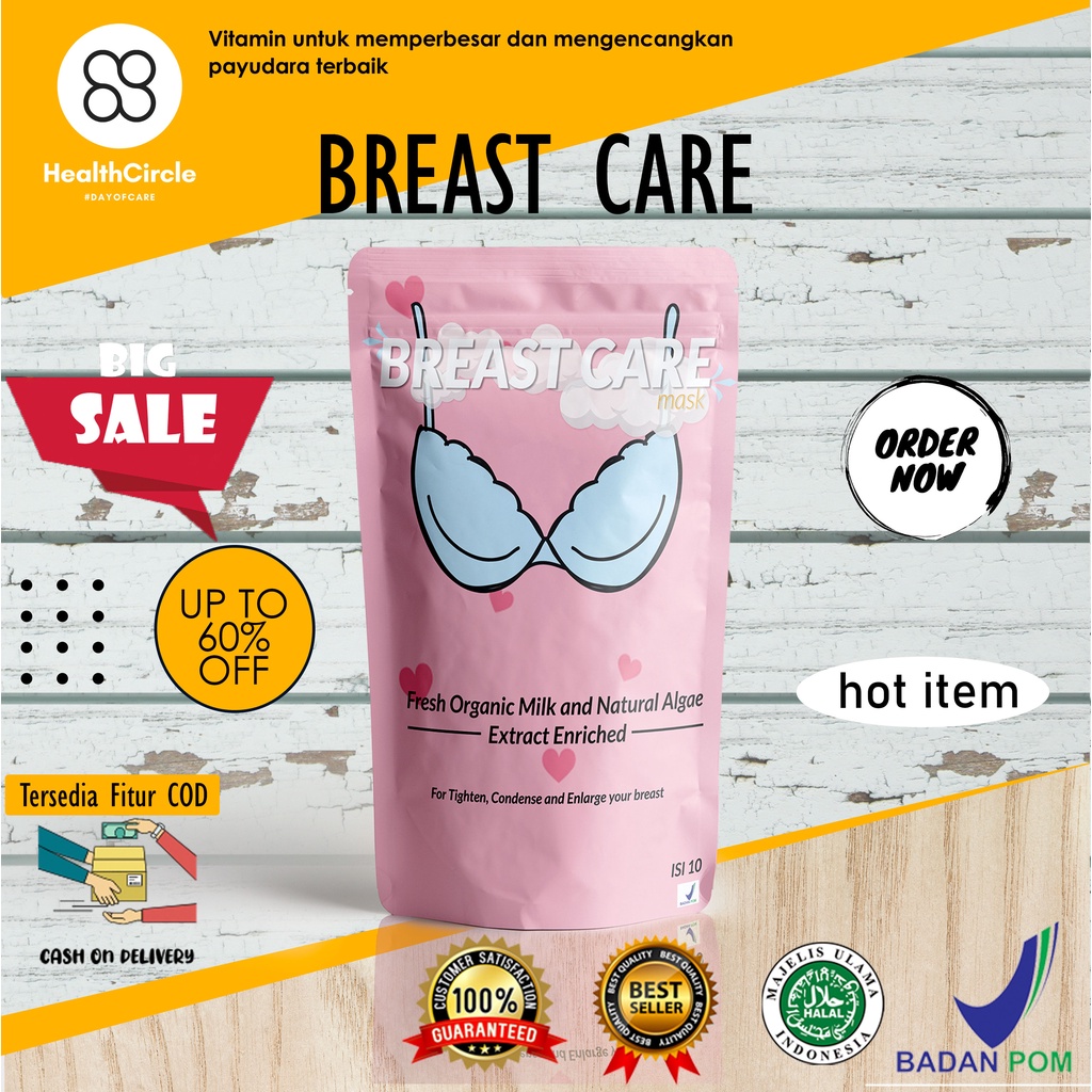BREAST CARE MASK / Masker Perawatan Payudara Alami pembesar payudara cepat / pembesar payudara ori