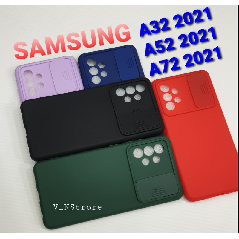 SoftCase Slide Rubber SAMSUNG A32 / A52 / A72 2021 Full Protect Lens Camera Case