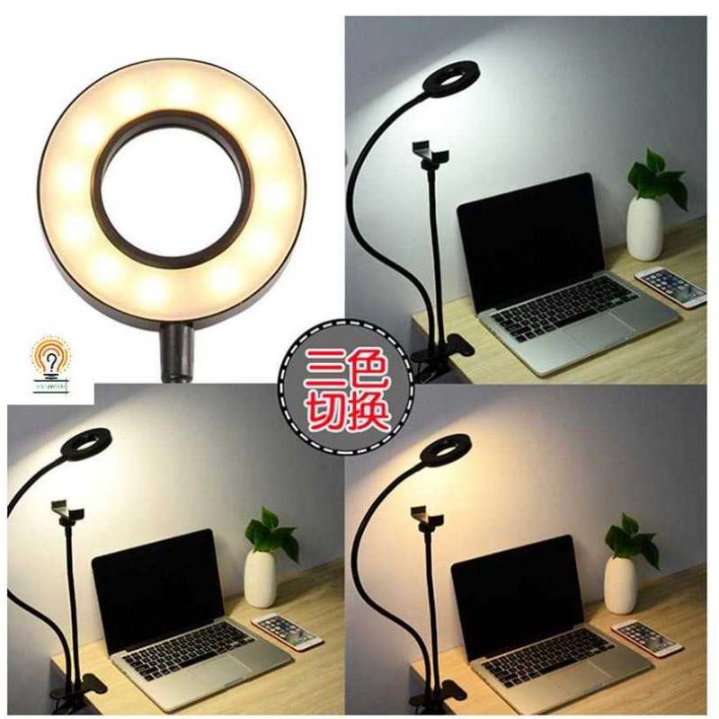 Lampu Tik Tok Jepit / Ring Light Jepit /lampu belajar/lazy pod/phone holder lazy pod