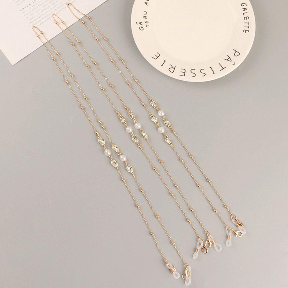 TOP Glasses Chain Holder Fashion Pearl Metal Sunglasses Lanyard