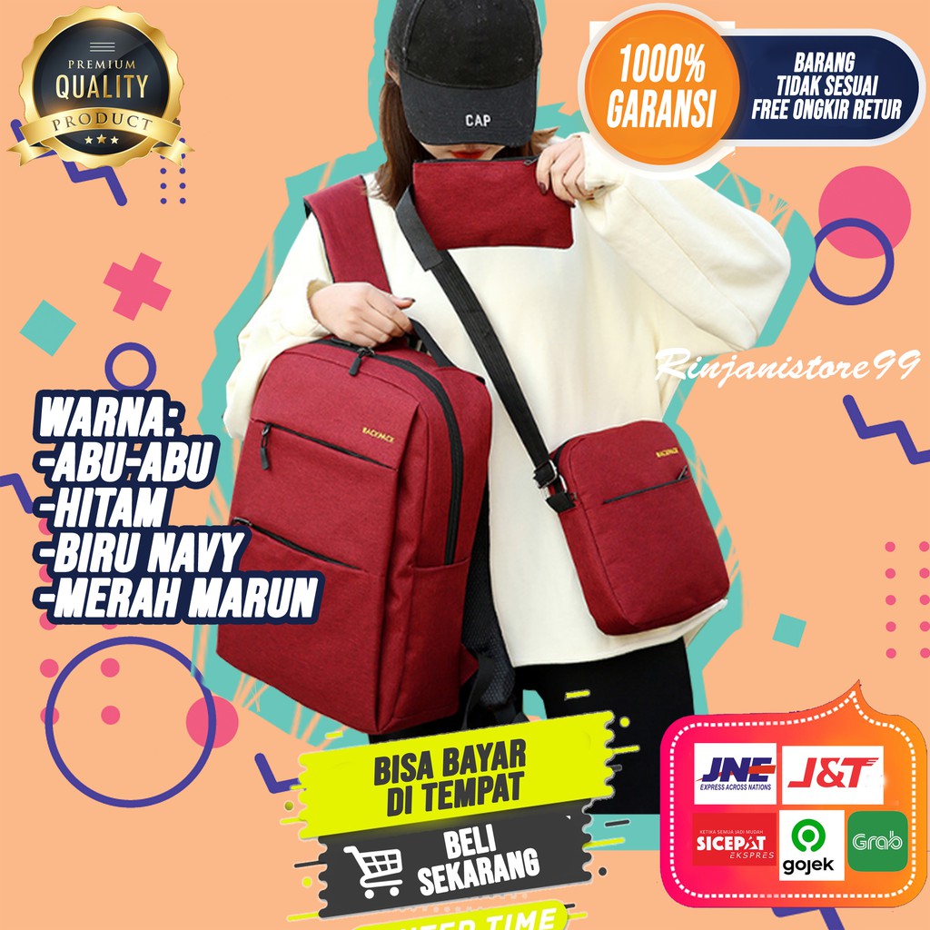 Tas Ransel Pria USB Backpack Wanita Premium Tas Punggung Original Branded Import F168
