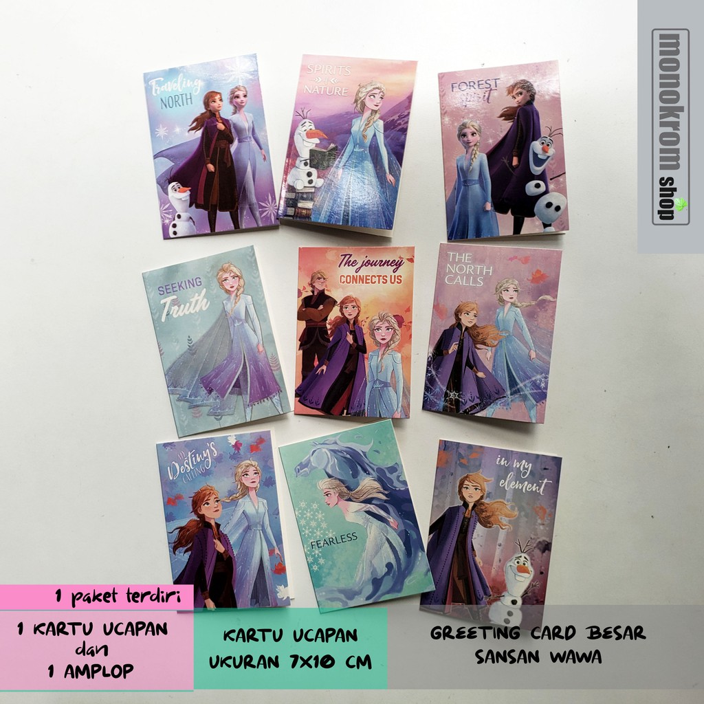Jual Kartu Ucapan Besar Sansan Wawa Motif Frozen 2 - Greeting Card Gift Card  | Shopee Indonesia