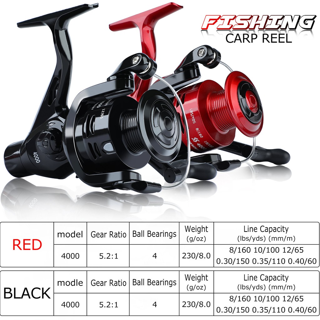 11+1BB  5.2:1 4000 Series Joran Pancing Tackle Pesca Reel Pancing Putar Reel