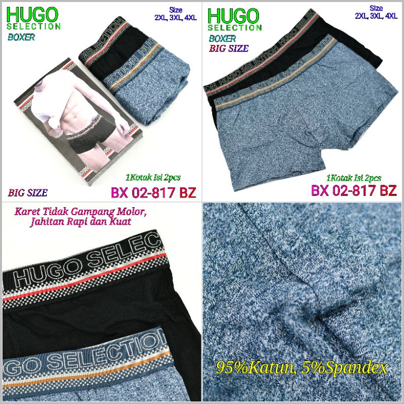 Celana Dalam Boxer Pria Hugo Selection Ukuran Jumbo Big Size