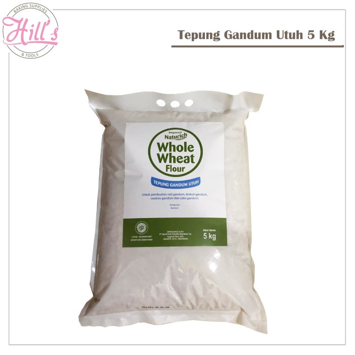 

✨COD✨ Tepung Gandum Utuh 5 Kg - Bogasari Naturich whole wheat flour