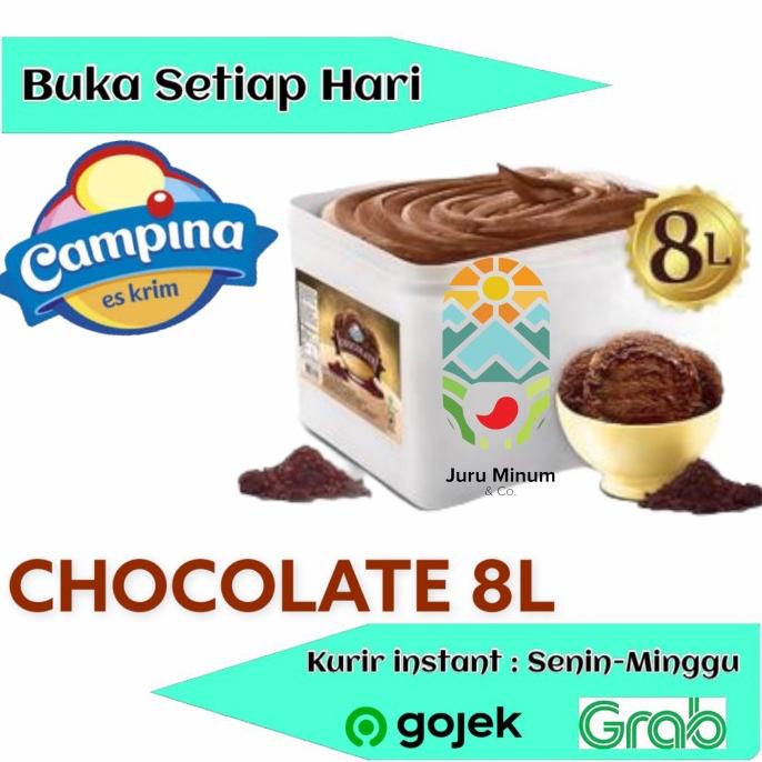 

CAMPINA ICE CREAM BULK 8L CHOCOLATE / COKLAT 8 LITER ES KRIM EMBER