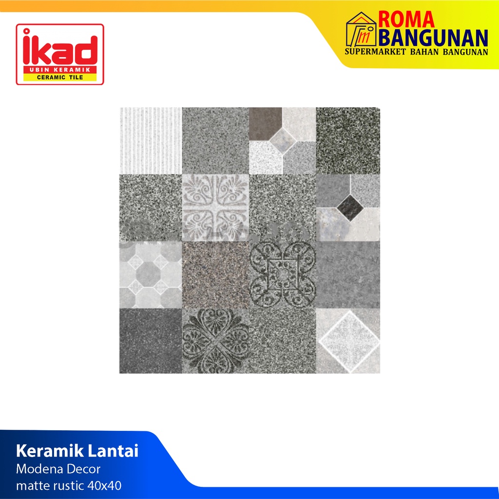 Ikad Keramik Lantai / Keramik Kamar Mandi SXL Modena Decor 40X40