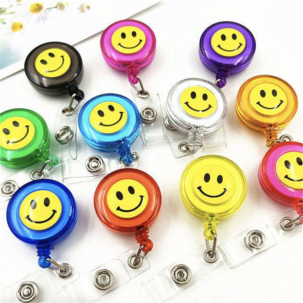 [Elegan] Retractable Badge Reel Perlengkapan Kantor Rumah Sakit Dada Kartu ID Card Klip Kartu Kerja Perawat Badge Holder