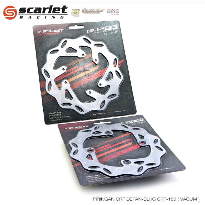 PIRINGAN SCARLET CRF 150 SET DEPAN BELAKANG DISC DEPAN BELAKANG CRF 150CC SCARLET RACING