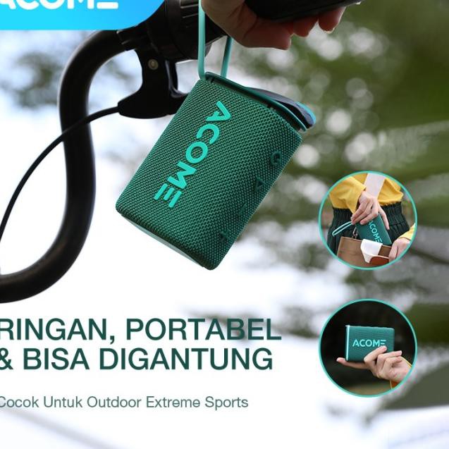 ACOME Outdoor Extreme Sports Bluetooth Speaker 5W IPX7 A7  Charger Terbatas