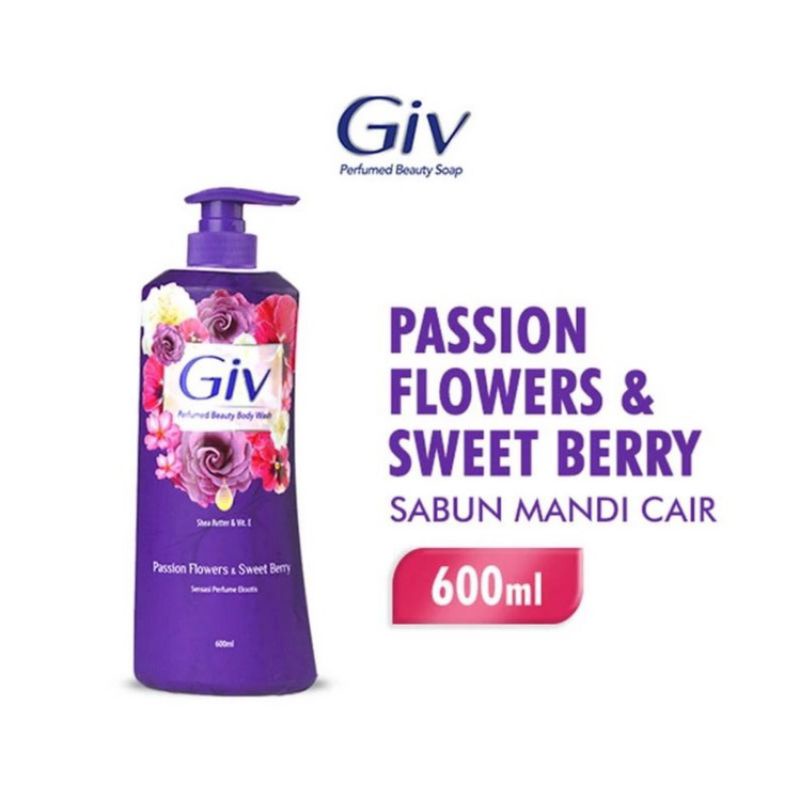 GIV bodywash sweetbery dan GIV body Wash Glowing White Mulbery & Colagen BOTOL 600ml