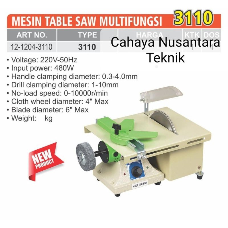 Mesin Table Saw Mini 6" Multifungsi 3110 ALDO