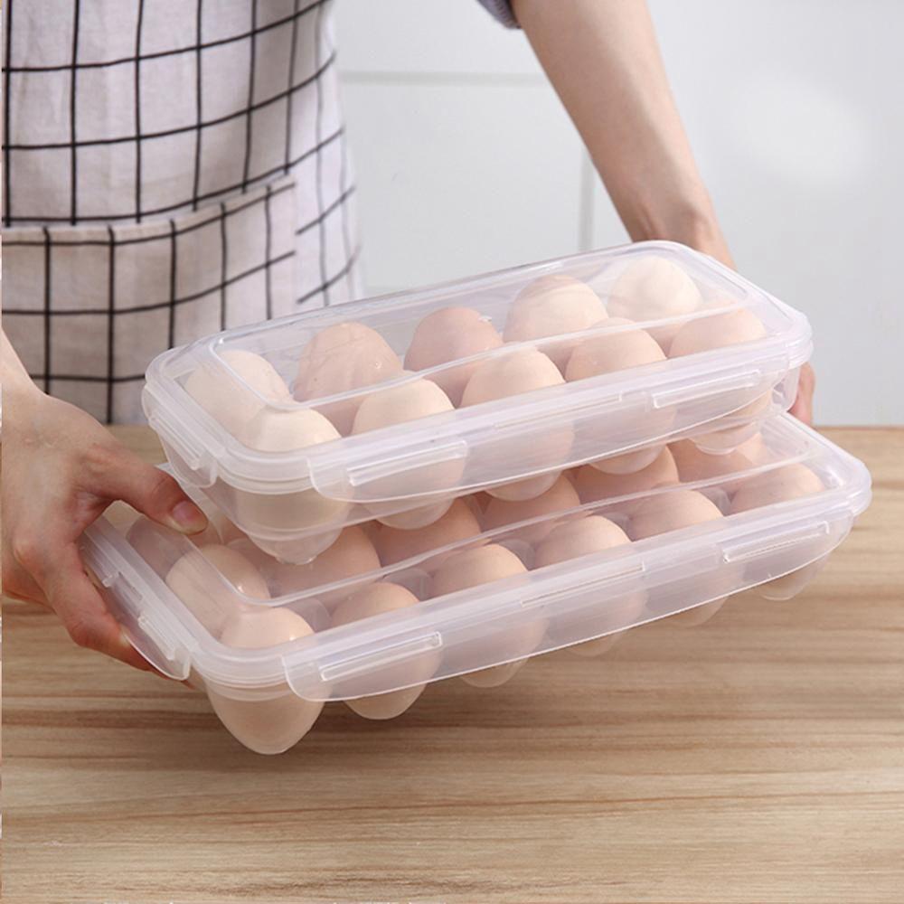 【 ELEGANT 】 Kotak Penyimpanan Telur Pp10/18 Grid Lemari Es Organisasi Home Organizer Dispenser Telur Keranjang Kitchen Storage