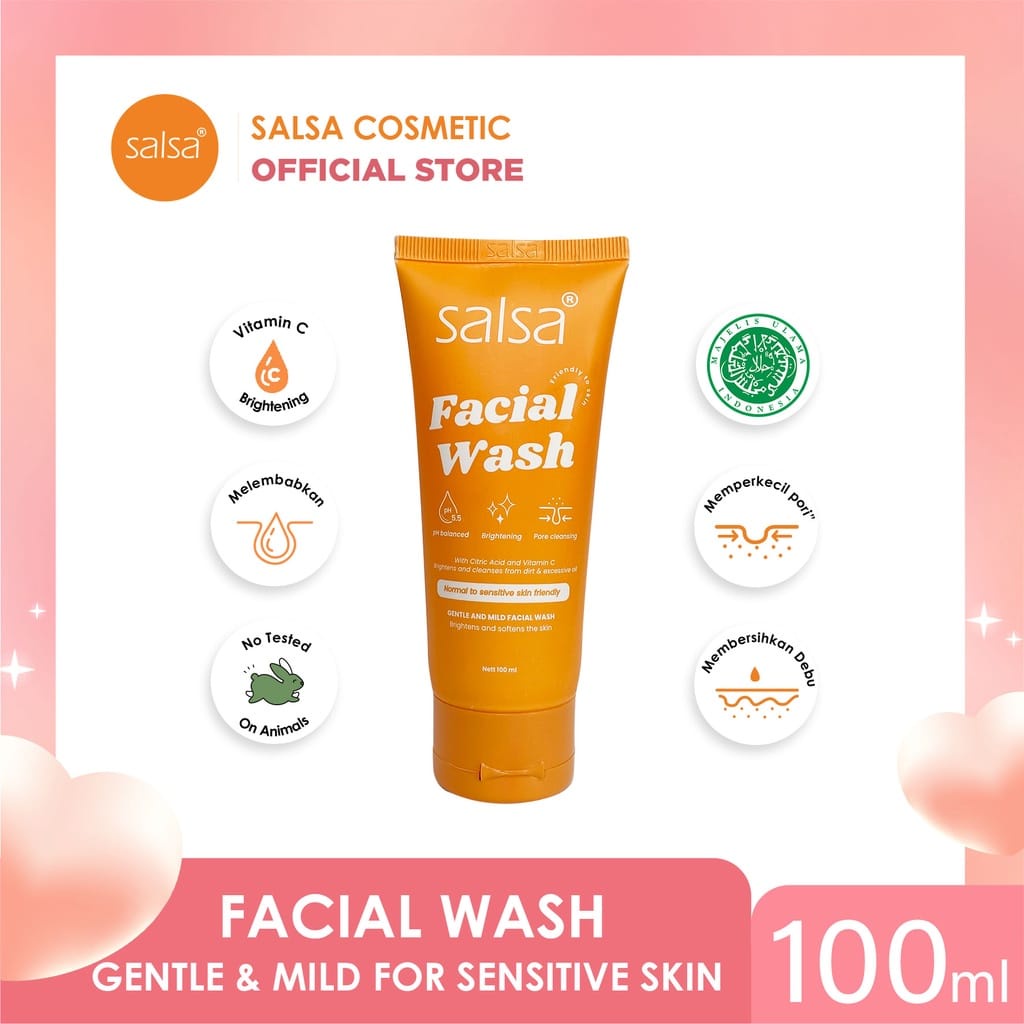 SALSA FACIAL WASH 100ML SABUN CUCI WAJAH FACE CLEANSER KOSMETIK