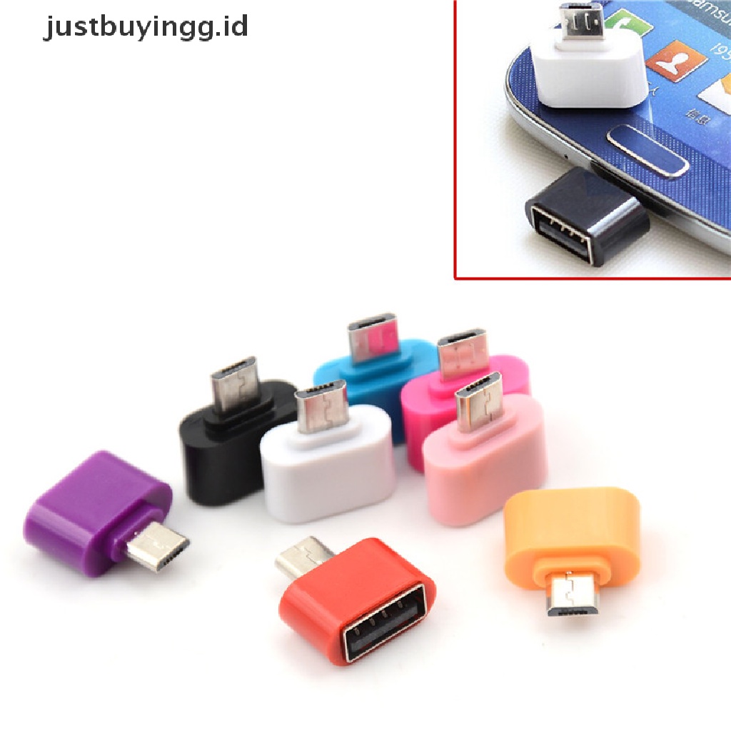 (Justbuyingg.Id) 3pcs Adapter Konverter Otg Micro Usb Male Ke Usb 2.0 Untuk Tablet Android