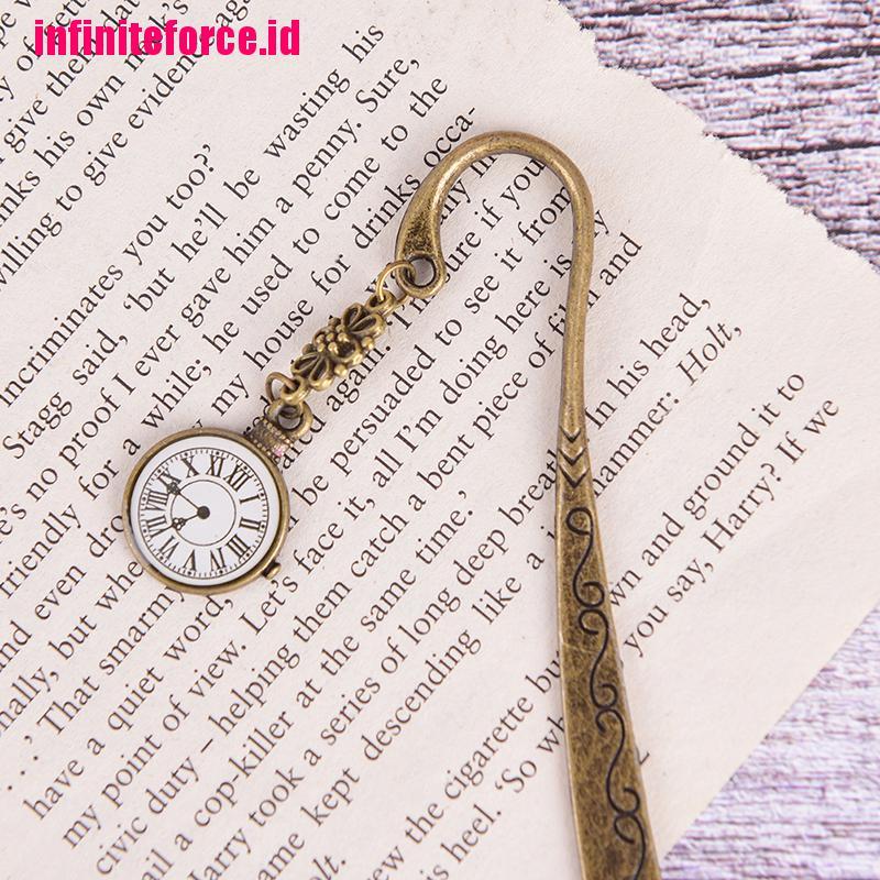 retro vintage metal alloy bronze bookmark document book mark label diy for