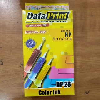 Tinta Suntik Data Print HP Warna DP 28 ( Refill Kit) Free Bubble Wrap + Dus
