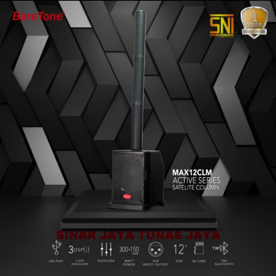 BARETONE ACTIVE SPEAKER SATELIT TYPE 12 INCH- MAX12CLM SOUNDBAR MAX12CLM