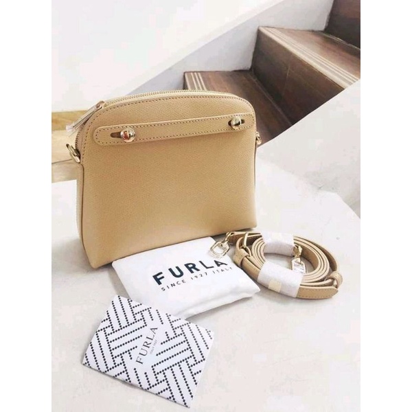 Furla Mini Piper Crossbody Beige