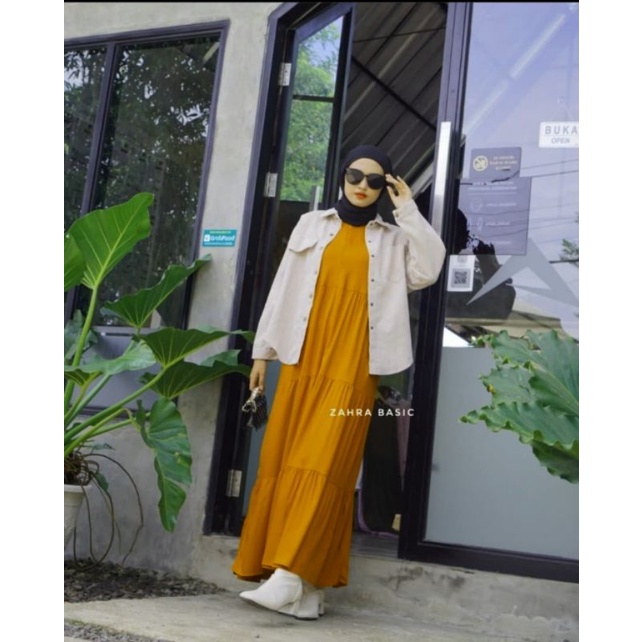 Inner dress singlet daleman gamis tanpa lengan bahan jersey