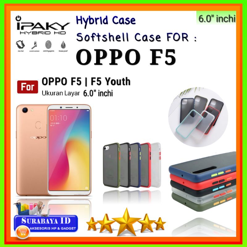 Casing Case Oppo F5 | F5 Youth (6.0"inchi) | Soft Case iPaky/HYBRID Dove Matte Oppo F5 | F5 Youth